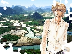 widok, człowiek, Saiyuki, facet, krajobraz