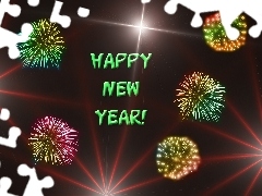 fajerwerki, Happy New Year