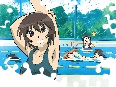 dziewczyny, basen, Azumanga Daioh