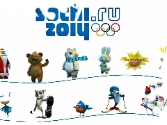 Maskotki, 2014, Olimpiada, Sochi