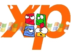 Kolorowe, XP, Logo, Buźki, Pomarańczowe