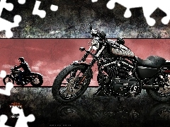 Motocykl, Motocyklista, Harley-Davidson XL883N Iron