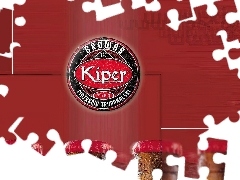 Kiper, Logo, Butelki