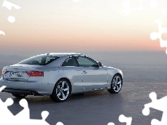 Słońca, Zachód, Audi A5, Coupe