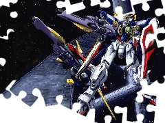 statek kosmiczny, kosmos, Gundam Wing, robot