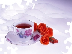 Herbata, Róże, Filiżanka