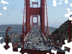 Ruch, Samochody, Most, Uliczny, Golden Gate