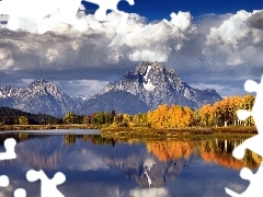 Jezioro, Jesień, Góry