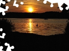 Słońca, Jezioro Charzykowskie, Zachód
