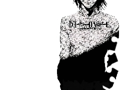 postać, napis, Death Note, bluzka