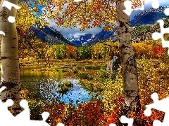 Jezioro, Jesień, Góry