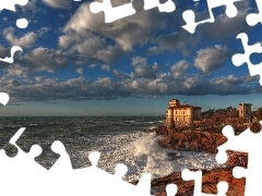 Livorno, Boccale, Morze, Włochy, Zamek