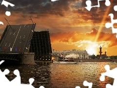 Słońca, Zachód, Saint, Petersburg
