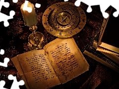 Znaki Zodiaku, Kompas, Świeca, Książki