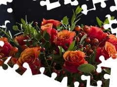 Bukiet, Róże, Kwiaty