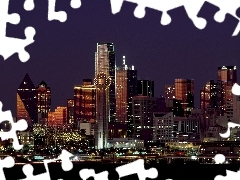 Miasto nocą, Stany Zjednoczone, Dallas, Teksas