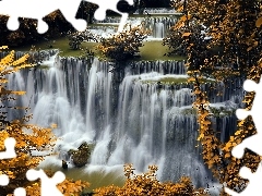 Wodospad, Rzeka, Jesień