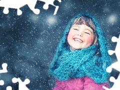 Uśmiech, Śnieg, Dziewczynka