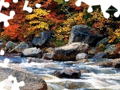 Rzeka, Kamienie, Jesień