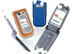 Srebrna, Żółta, Nokia 6267, Niebieska