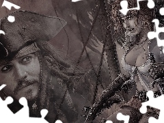 Johnny Depp, Pirat, Film, Piraci z Karaibów