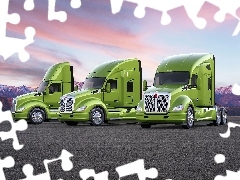Kenworth T680, Ciężarówki, Zielone, Ciągniki