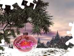 Drzewa, Bańka, Śnieg