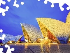 Sydney Opera House, Oświetlona, Australia, Sydney