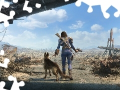 Pies, Gra, Wędrująca, Postać, Ochłap, Fallout 4