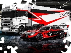 Mercedes-AMG GT3, Ciężarówka, Czerwony