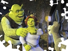 Fiona, Osioł, Shrek