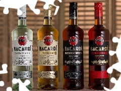 Rum, Cztery, Butelki, Bacardi