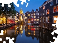 Domy, Amsterdam, Holandia, Kanał