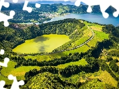 Lagoa de Santiago, Jeziora, Góry, Wzgórza, Azory, Portugal