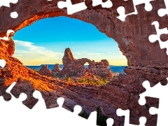 Stan Utah, Stany Zjednoczone, Park Narodowy Arches, Formacje skalne, Skały