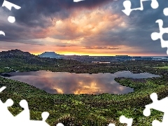 Jezioro, Hrabstwo Donegal, Odbicie, Góry Derryveagh, Irland