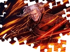 Geralt z Rivii, Ogień, Wiedźmin 3 Dziki Gon, The Witcher 3 Wild Hunt, Gra