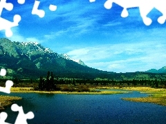 Góry, Drzewa, Jezioro