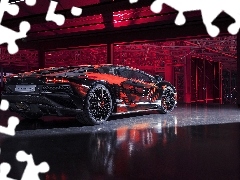 Tył, Lamborghini Aventador S, 2021