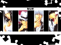 grupa, kapelusz, Saiyuki, papieros