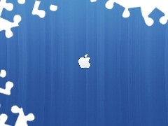 Tło, Niebieskie, Apple, Hardware, Logo