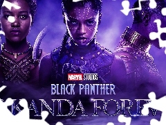 Postacie, Plakat, Black Panther Wakanda Forever, Czarna pantera Wakanda w moim sercu, Film