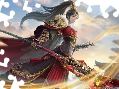 Sun Shangxiang, Włócznia, Postać, Kobieta, Total War Three Kingdoms