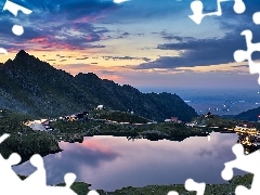 Balea Lake, Góry Fogaraskie, Światła, Jezioro, Rumunia, D