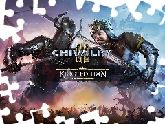 KrĂłl, Chivalry 2 Kings Edition, Walka, Rycerz, Gra, Miecze, Plakat