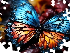 Motyl, Kolorowy, Motyl 2D