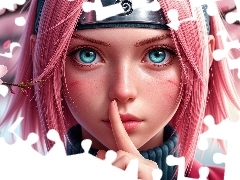 Różowe, Dziewczyna, Anime, Naruto, Włosy, Sakura Haruno