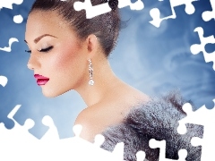 Makijaż, Kobieta, Kolczyk