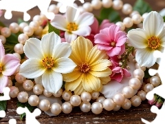 Korale, Kwiaty, Perły