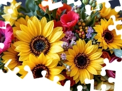 Bukiet, Słoneczniki, AI